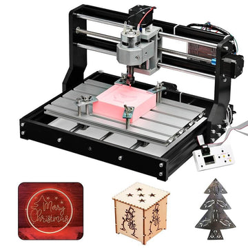 SainSmart Genmitsu CNC 3018-PRO Router Kit GRBL Control 3 Axis Plastic Acrylic PCB PVC Wood Carving Milling Engraving Machine, XYZ Working Area 300x180x45mm - Imported from UK